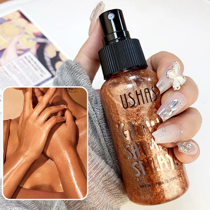 Liquid Face & Body Shimmer Highlighter | 76ml Glow Illuminator & Long-Lasting Oil-Control