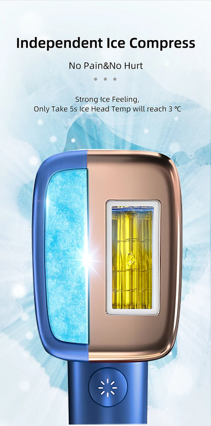 MLAY T14 Laser Hair Removal Ice Cooling IPL Laser Epilator Bikini Body Laser Depilador for Women Replaceable Lamp Hair Removal