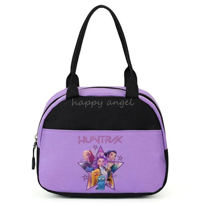 New Lunch Bags KPop Demon Hunters Print Women Men Large Capacity Picnic Drink Thermal Bag Portable Outdoor Food Lunch Handbags
