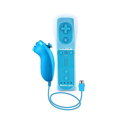 For Nintendo Wii U Joystick 2 in 1 Wireless Remote Gamepad Controller Set Motion Plus Video Games Control Nintendo Wii 1 Pair