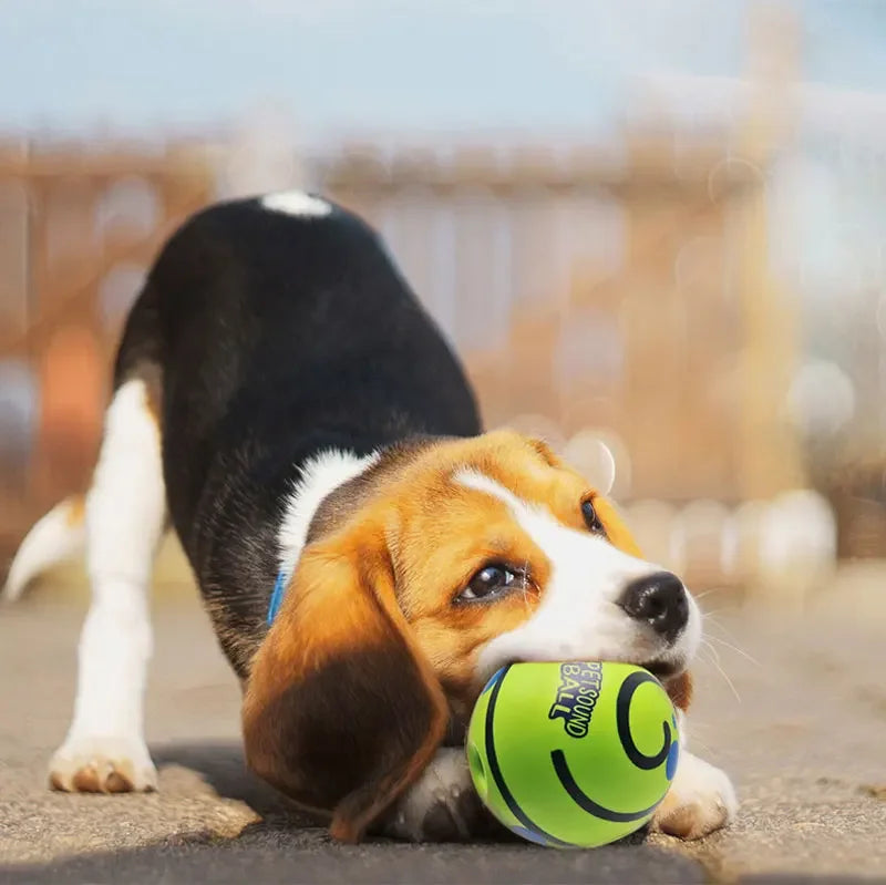Wobble Wag Giggle Glow Ball Interactive Dog Attention Toy Fun Giggle Sounds Ball When Rolled or Shaken for Pet Dog Fun