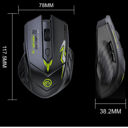 Wireless Mouse Dual Mode 2.4G Bluetooth-compatible Rechargeable Glow Mouse Noiseless Cordless Computer Mice for PC Laptop