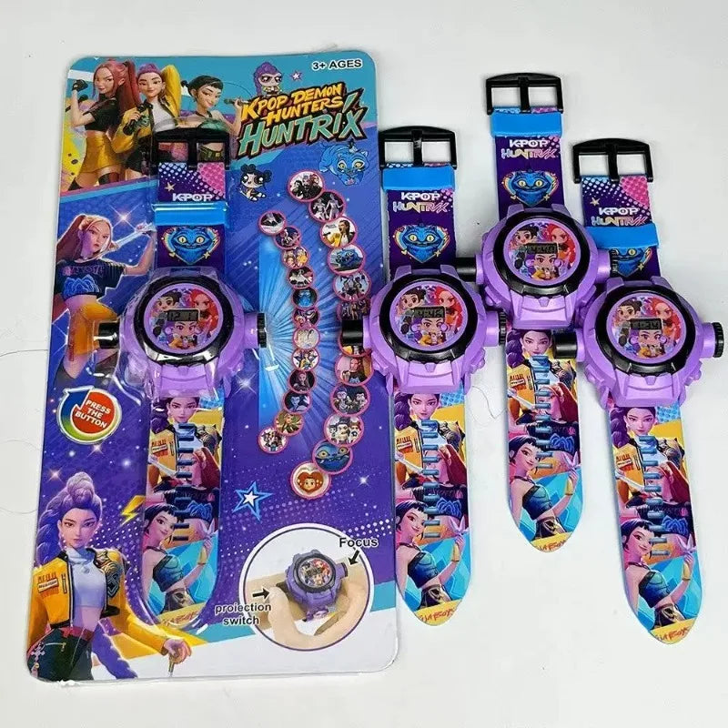 K-Pop HUNTRX Projection Watch: Bandai Multi-Functional Timepiece