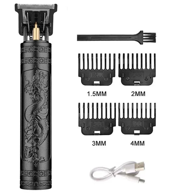 T9 Carving Vintage Hair Clipper For Mens Grooming Essential Tools USB Fast Rechargeable Beard Hair Trimmer Provide Precise Shave
