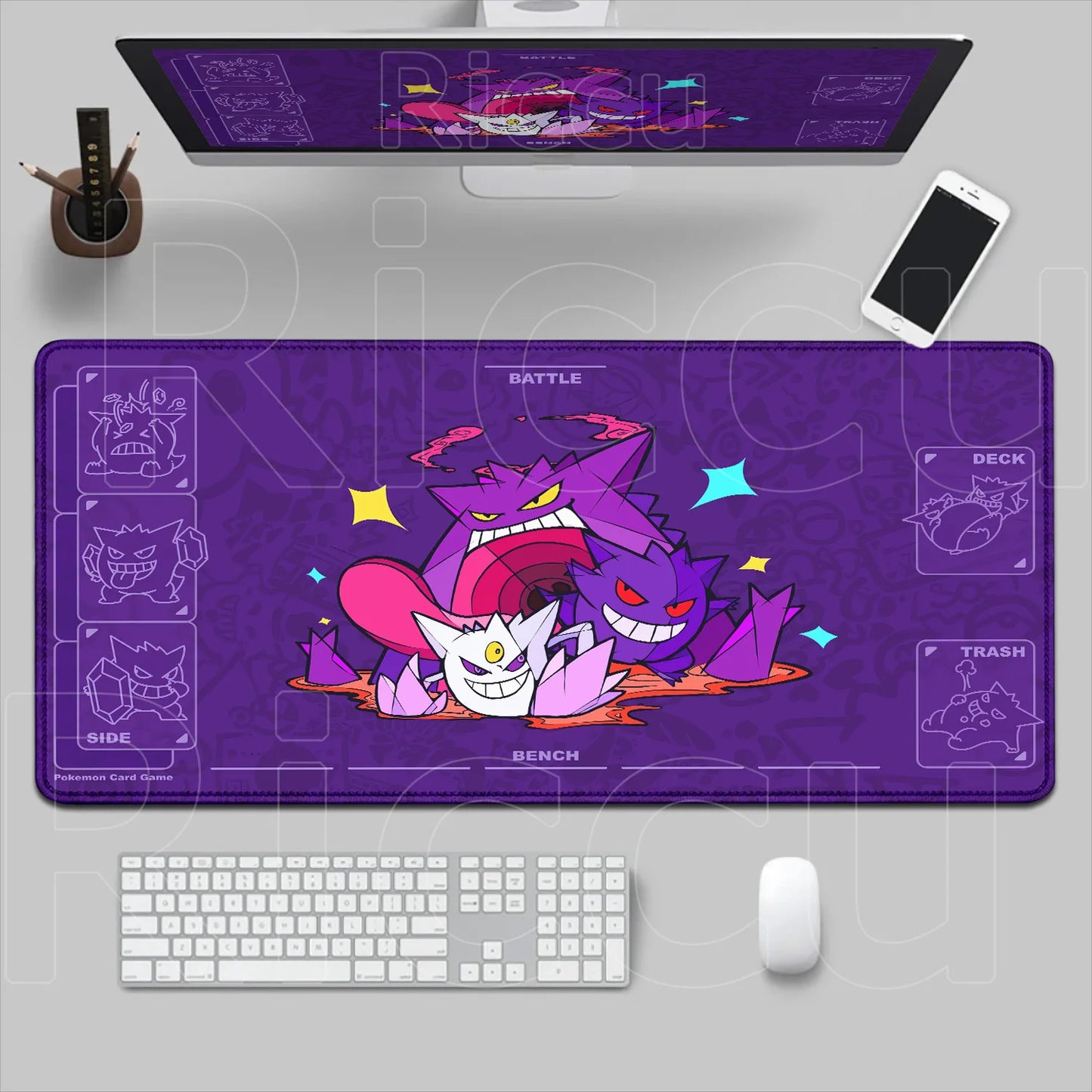 HD 900x400 Rubber Large PC Mousepad Gaming Mouse Pad Accessories Pikachu Slowpoke XXL Desk Keyboard Mat Computer Laptop Mausepad