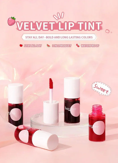 4 Colors Mini Lip Gloss Water Mirror Jelly Long Lasting Lip Glaze Lip Makeup Waterproof Moisturizing Liquid Lipstick Cosmetic