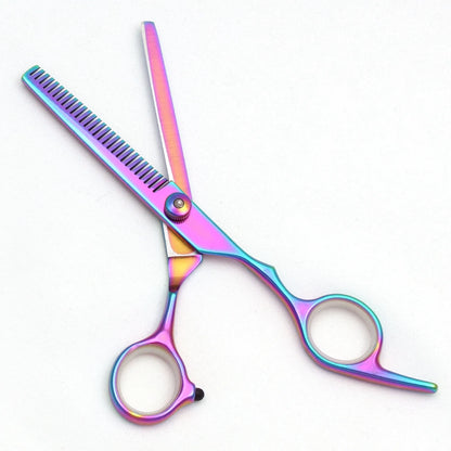 Hairdressing Scissors Japan Stainless Hair Scissors Purple Hair Cutting Scissors Barber Shop Thinning Shears Set Comb C1001