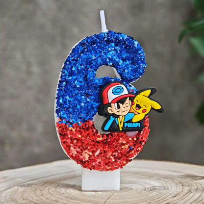 Cute Pokemon Monster Candle Kids Birthday Cake Decoration Cartoon Anime Figure Supplies Party Accessories Christmas Gifts