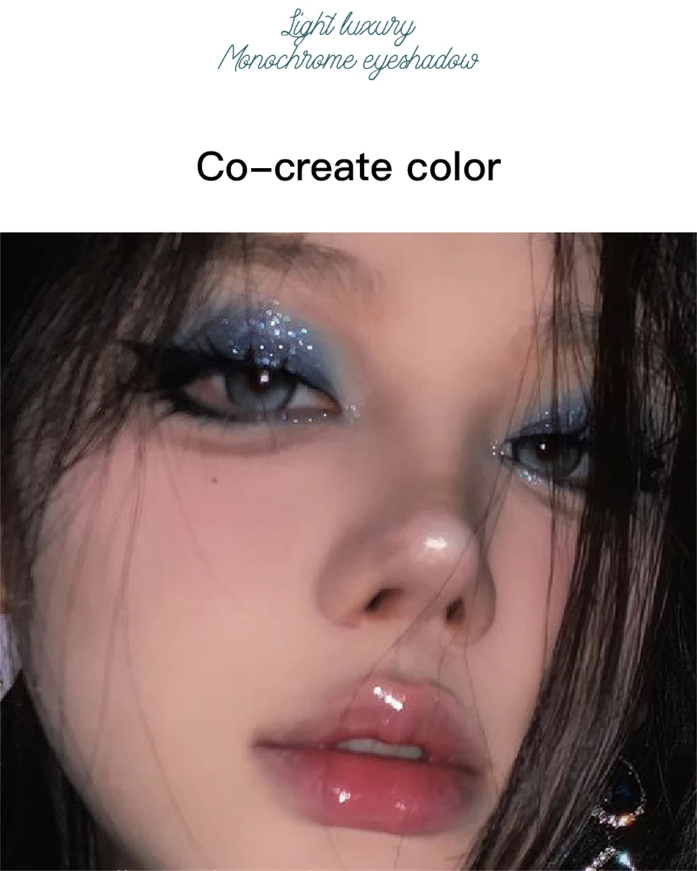 Metallic Glitter Eyeshadow Cream Sparkling Mousse Shimmer Highlighter Pressed Pigments Punk Purple Pearlescent Eyeshadow Palette