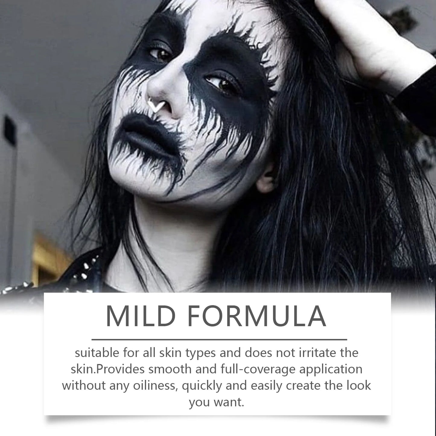Eelhope Halloween Quick Dry Liquid Face Paint Body Paint Costume Party Waterproof Face Body Art Makeup with Brushes Washable