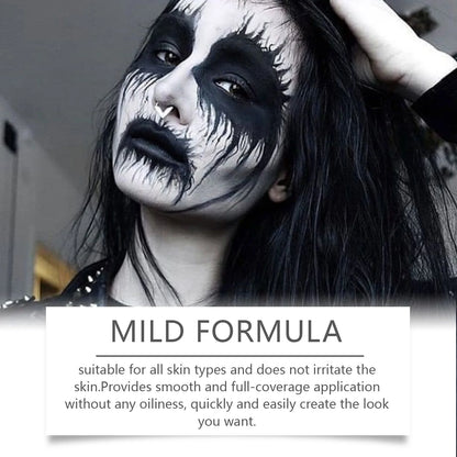 Eelhope Halloween Quick Dry Liquid Face Paint Body Paint Costume Party Waterproof Face Body Art Makeup with Brushes Washable
