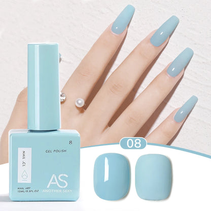 AS 1pc 15ml Bright Yellow Gel Nail Polish Starter Pure Soak Off No Wipe Nail Gel Polish Varnish Suitable For All Seasons