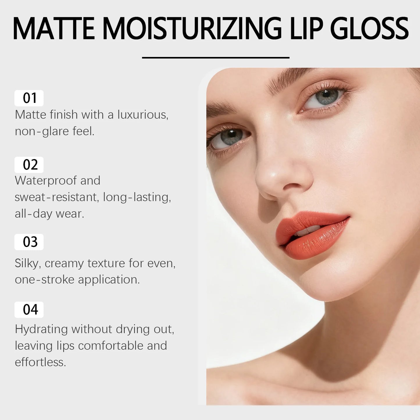 Premium Matte Lip Balm Smooth Matte Finish Reduce Dry Lines Lasting Pigment Natural Look Lightweight Moisturize 6-Color Lipstick