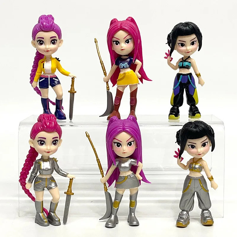 2026 Kpop Demon Hunters Action Figure Derpys Tiger Rumi Mira Zoey Sussy Figurine Children's Birthday Gift in Stock Fast Shipping