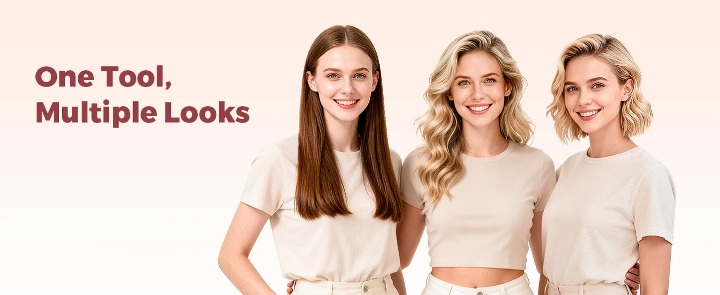 Thermal Brush 1.5 inch Dual PTC Heated Curling Styler 6 Temps with Negative Ions & Ceramic for Volumizing Straightener Curling