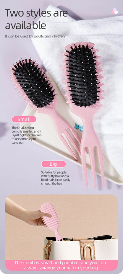 1PC Candy bursh Curly Hair Styling Brush: Defined Curls on Wet Hair- Nylon Bristles Detangling Volumizing Comb for All Hair Type