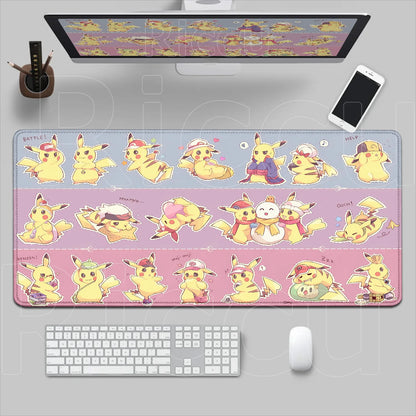 HD 900x400 Rubber Large PC Mousepad Gaming Mouse Pad Accessories Pikachu Slowpoke XXL Desk Keyboard Mat Computer Laptop Mausepad