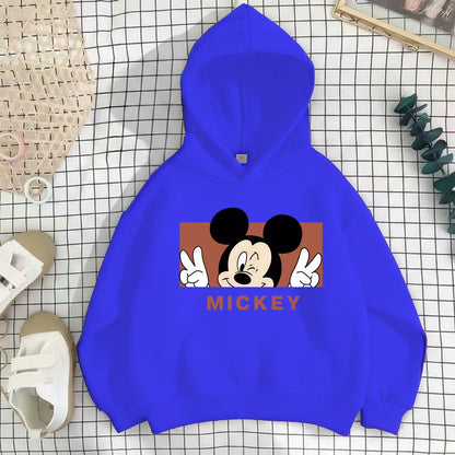 Spring New Style Boys Hoodes Sweatshirts Children's Thin Breathable Long Sleeve Tops Kids Casual Pullover Mickey Printed