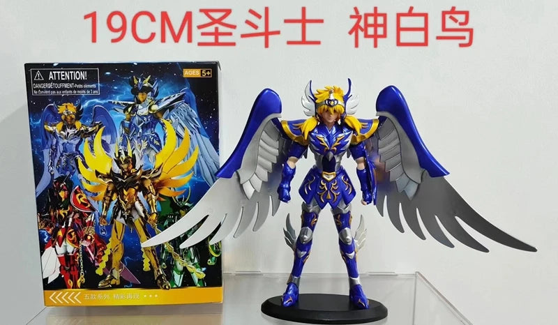 19cm Anime Dark Saint Seiya Figure Phoenix Ikki Hyoga Seiya Shiryu Action Figures Box Figure Collection Decoration Toys Hobbies