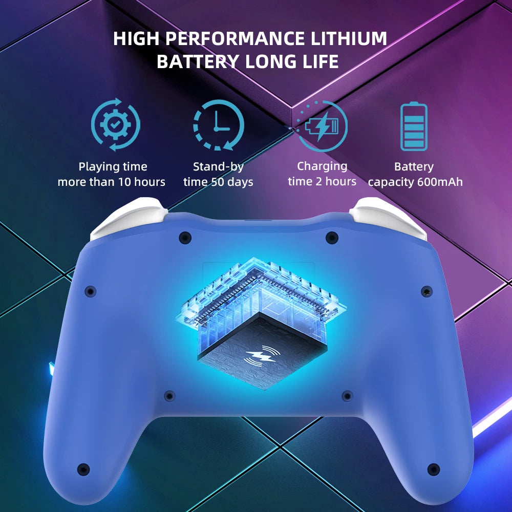 GAMINJA NS009S Wireless Controller BT Gamepad For Nintendo Switch Lite PC TV Box 6-axis Dual Vibration Joystic For Switch 2