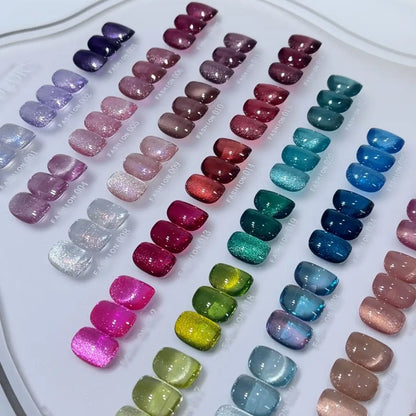 U·OMEEI 36color/set Gel Nails Polish 15ml Universal Crystal Cat Eye Semi Permanent Soak Off UV LED Magnetic Gel For Nail Salon