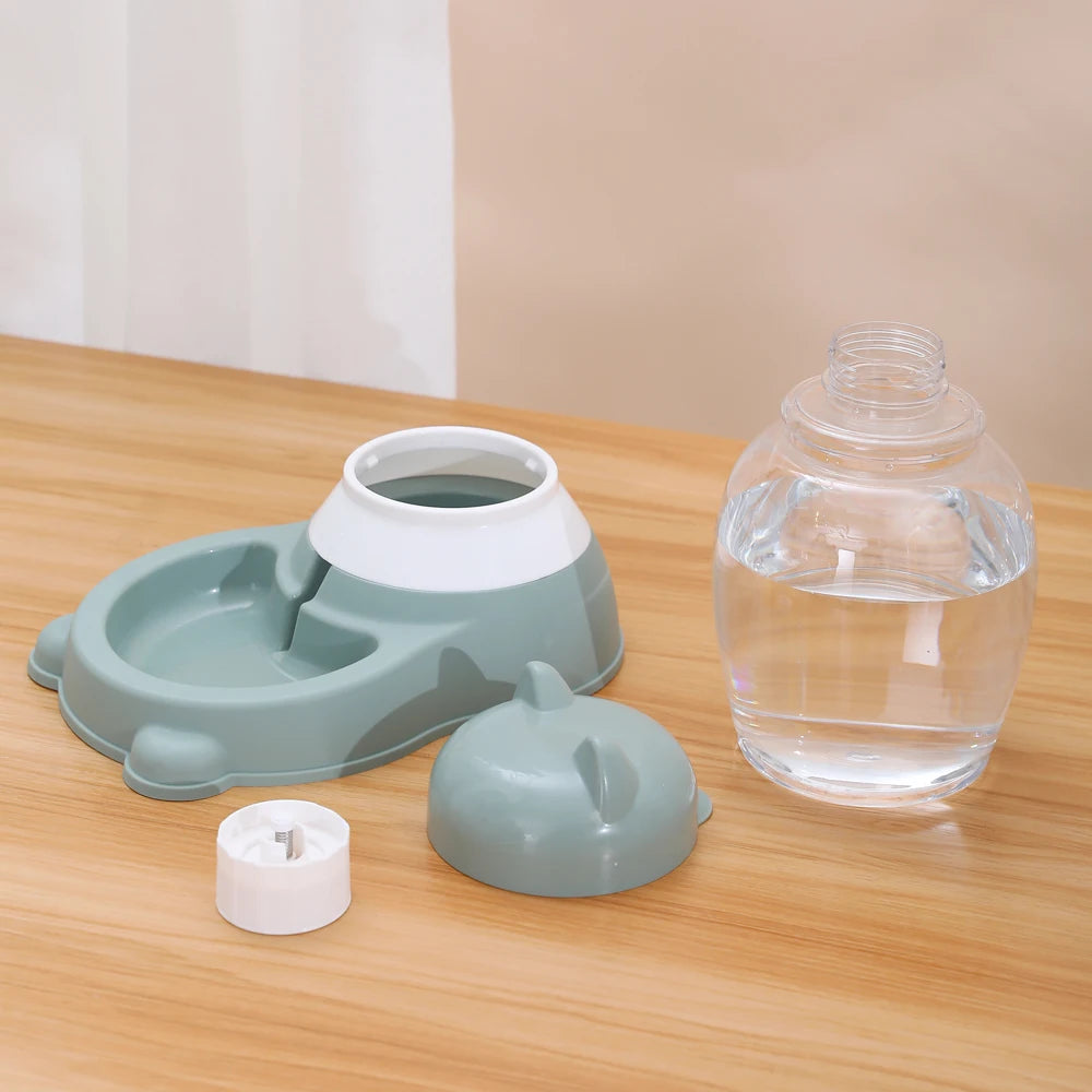 HOOPET 2025 New Cat Bowl 3 Colors Pet Automatic Feeder Dog Drinking Bowl Dispenser for Puppy Cat Food Water Bowl Pet Accessaries
