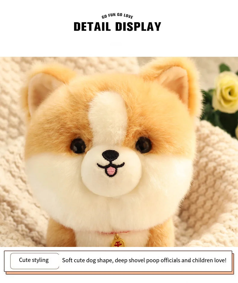 Birthday Gift Cute Puppy Doll Plush Toy Husky Doll Corgi Doll Simulation Animal Plush Doll Children Toy Gift