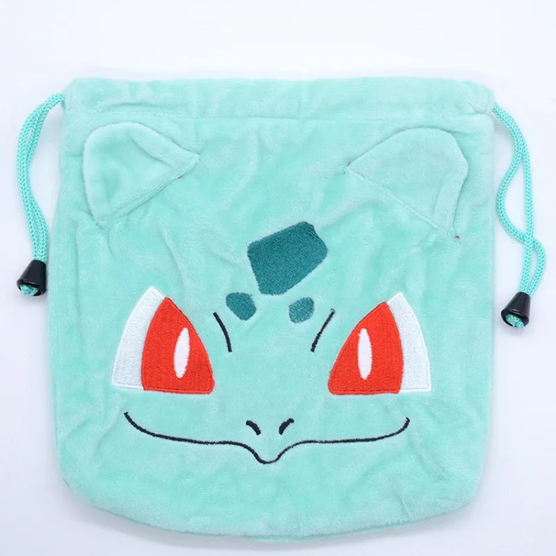 20x22cm Pokemon Pikachu Drawstring Anime Bag Cute Portable Storage Cosmetic Bag Coin Purse Children Birthday Gifts