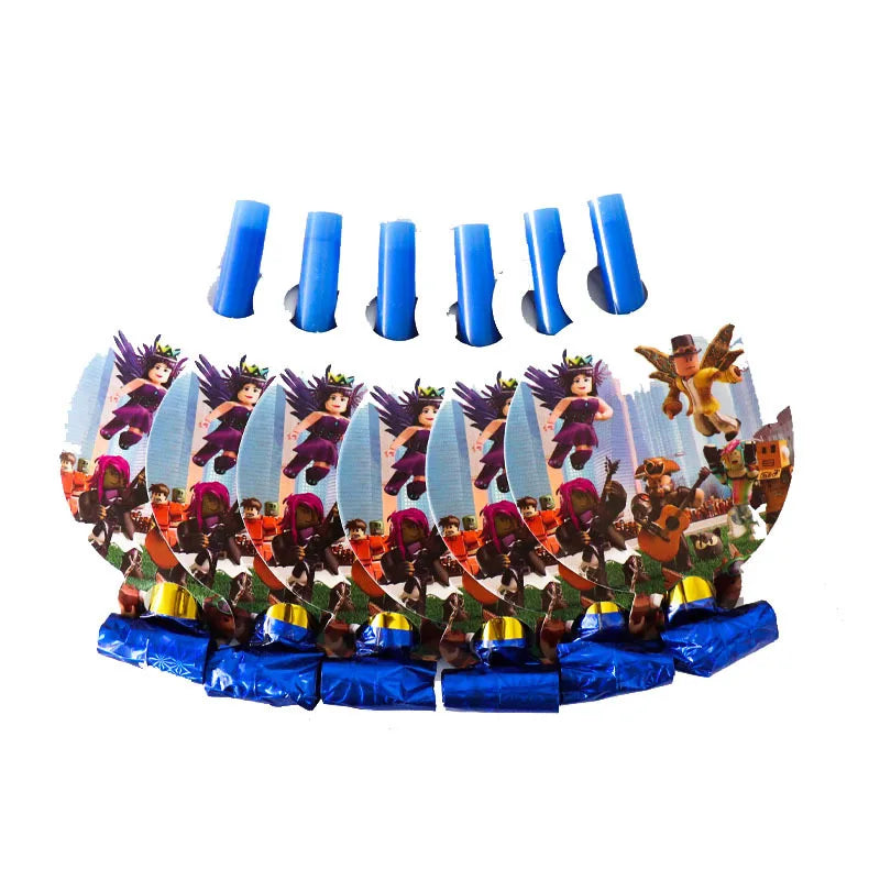 Roblox Boy Kids Set Birthday Party Decorations Tableware Tablecloth Cup Plate Napkin Bags Baby Shower Roblox Party Favor Kits
