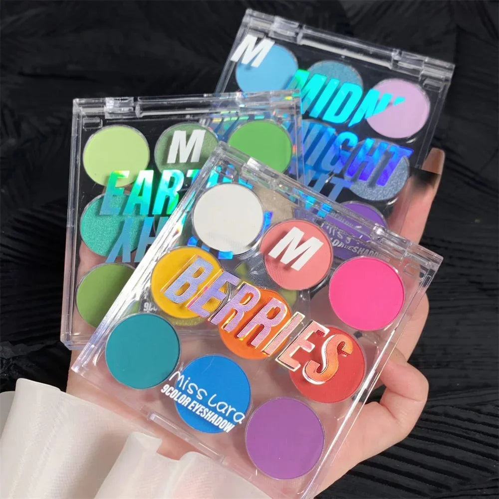 9 Colors Eye Shadow Palette Summer Pearl Matte Fine Shimmer Eyeshadow Powder Long Lasting Charming Eyes Make Up Palette Cosmetic