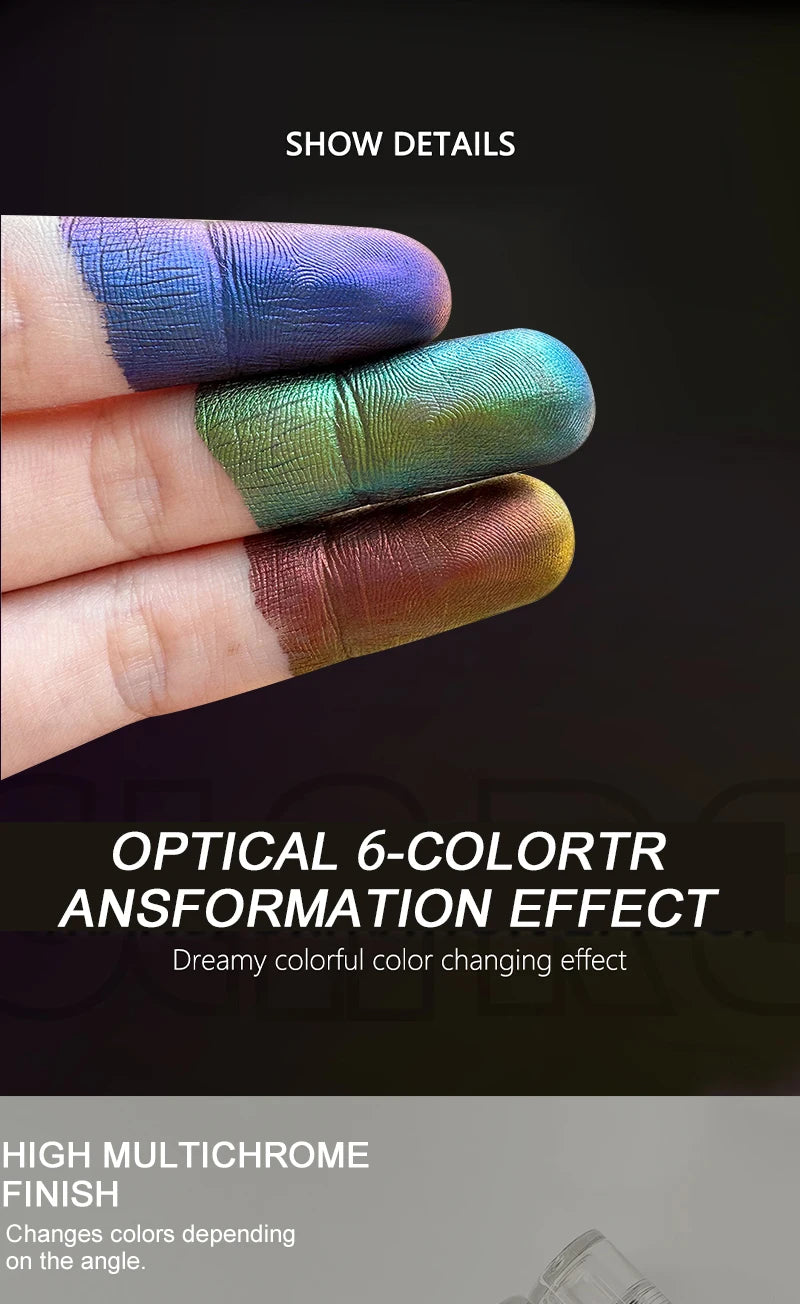Chameleon Liquid Eyeshadow Long Lasting Multichrome Duochrome Eyeshadow Pigments Aurora Eyeshadow Glitter Makeup Party Cosmetic