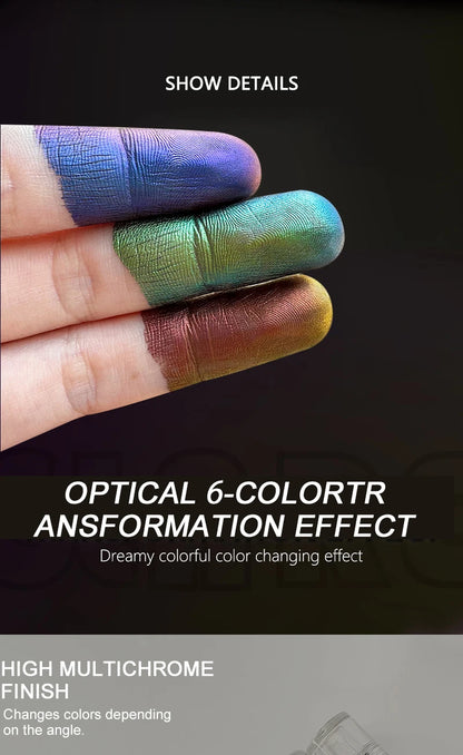 Chameleon Liquid Eyeshadow Long Lasting Multichrome Duochrome Eyeshadow Pigments Aurora Eyeshadow Glitter Makeup Party Cosmetic