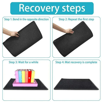 Cat Litter Mat Waterproof Double Layer Pet Litter Box Mat Pet Toilet Cat Mat Nonslip Sand Cat Washable Mat Pet Clean