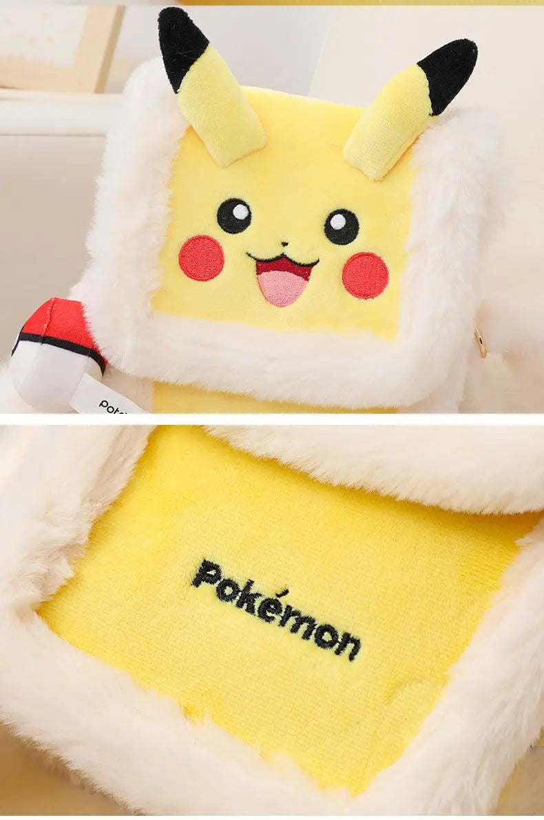 Pokemon Pikachu Plush Handbag Cute Crossbody Backpack Clefairy Storage Gift Bag Stuffed Doll Style Portable Daily Use