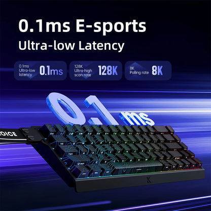 MCHOSE ACE 68 Wired Magnetic Switch Gaming Keyboard Hall Effect Rapid Trigger Programmable RGB 8K Hz DKS/MT/TGL/RS/SOCD Keyboard