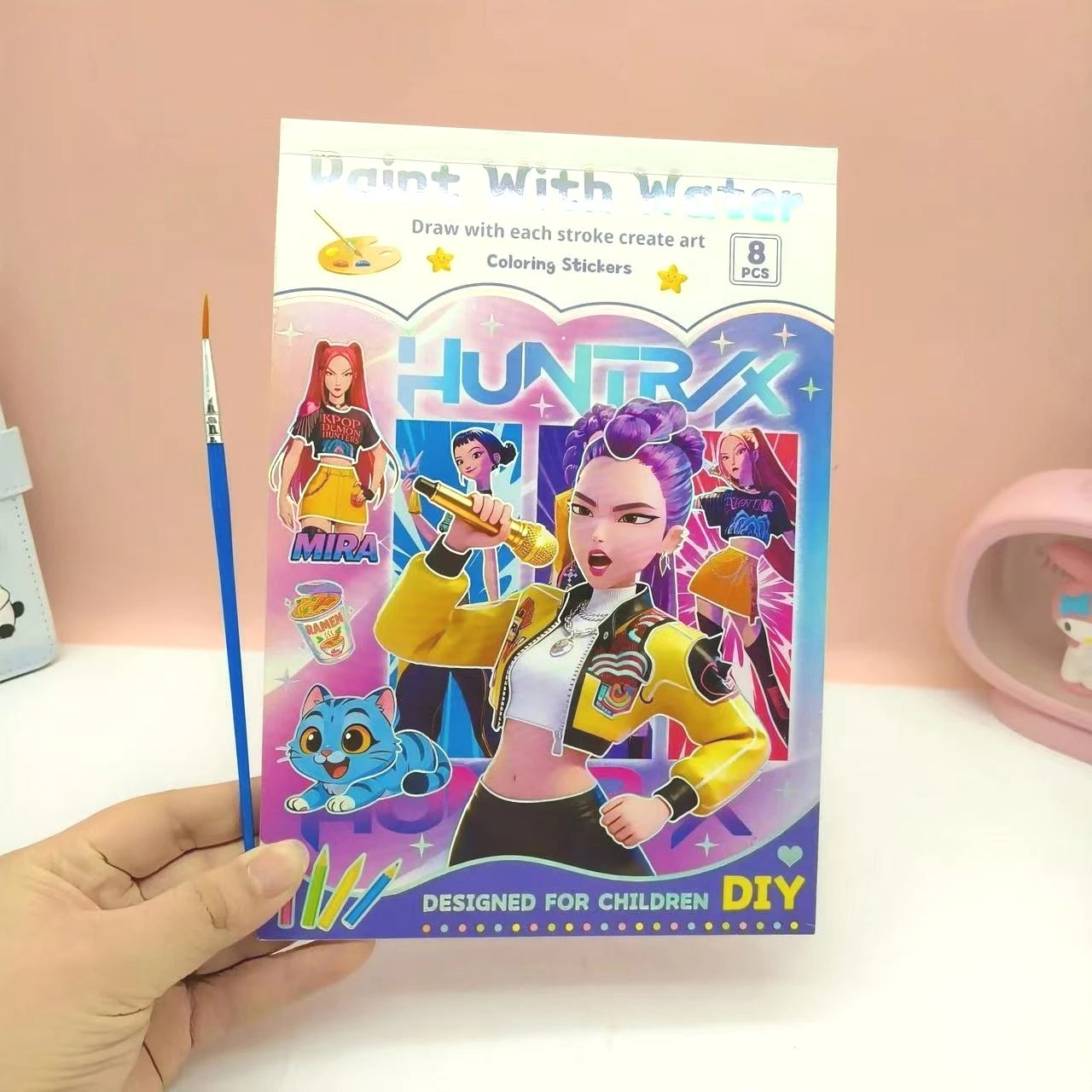 2026 New K-Pop Girls Watercolor Coloring Book Cute Cartoon High-Value DIY Painting Book Set Toy for Kids Girls