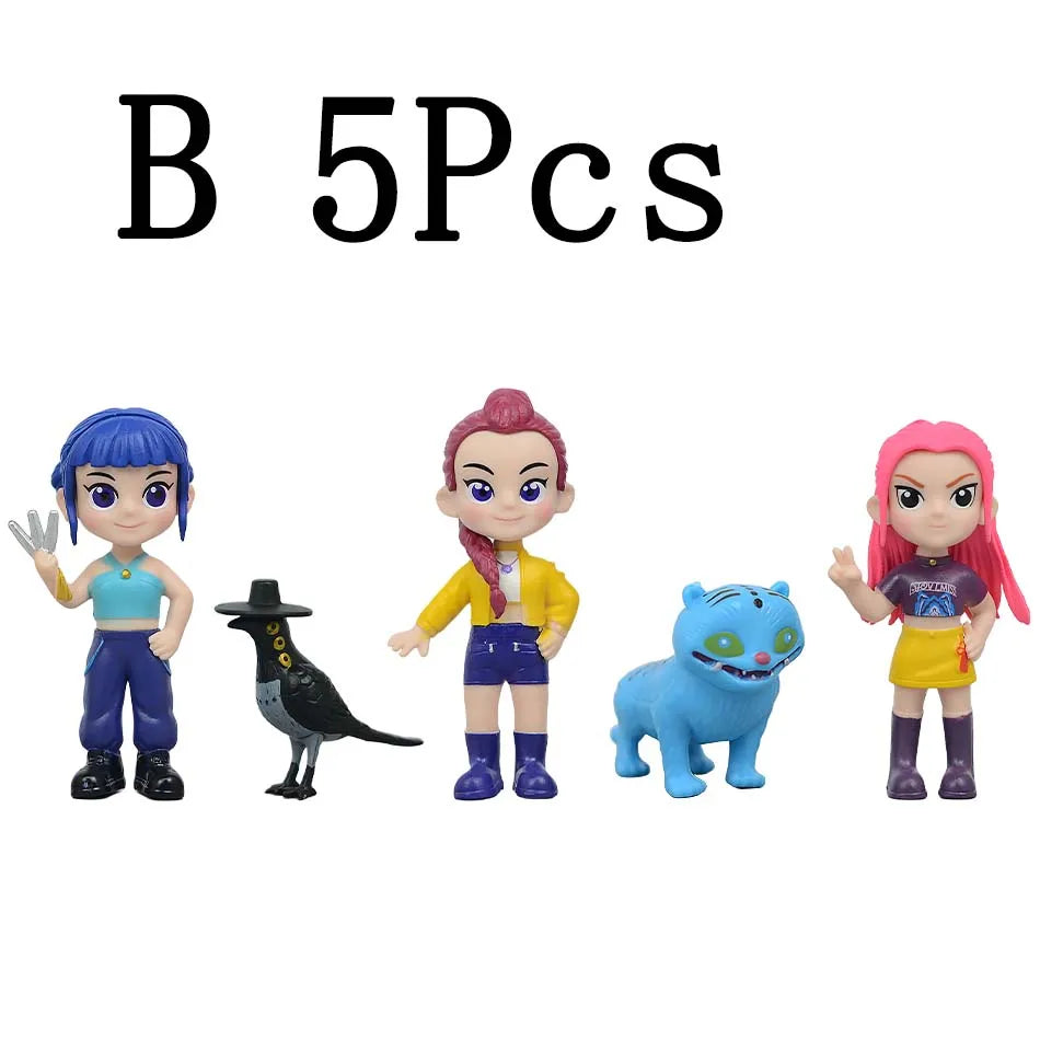 HOT Anime Kpops Demon Hunters Figure Rumi Zoe Mira anime polyvinyl chloride character collection desktop trinkets Childrens gift