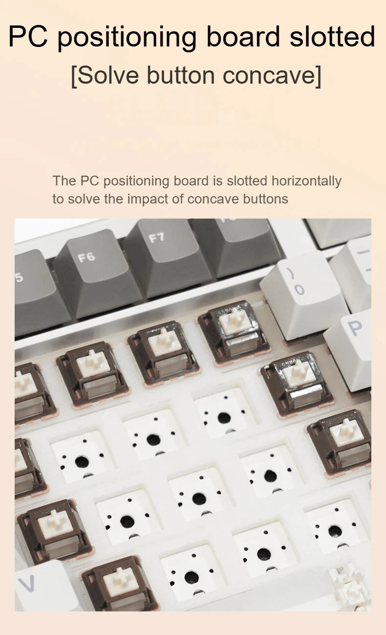 AULA F108 PRO/F108 Mechanical Keyboard Custom 100% Layout RGB Backlight Wireless Bluetooth Hifi Switch Gaming Keyboard