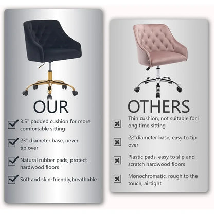 Velvet Swivel Office Chair