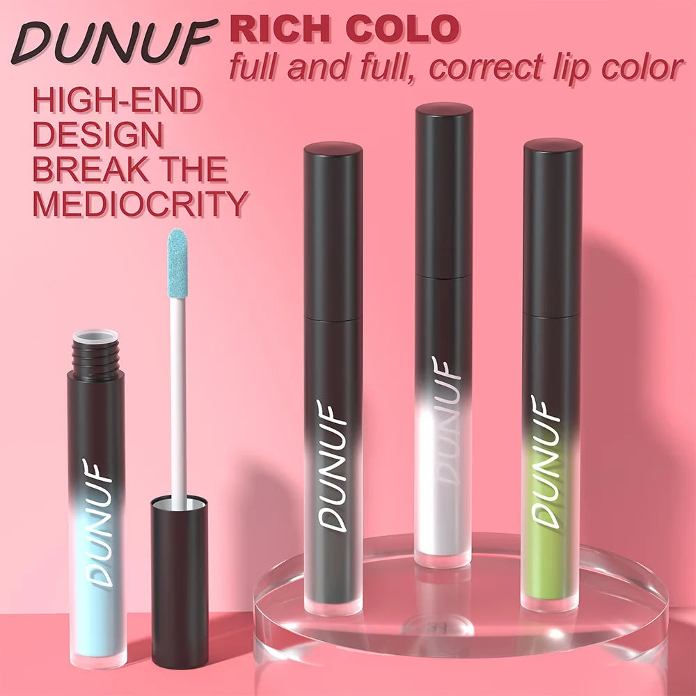 DUNUF 32 Color Matte Liquid Lipstick: Bold Pigment Non-Stick Lip Glaze