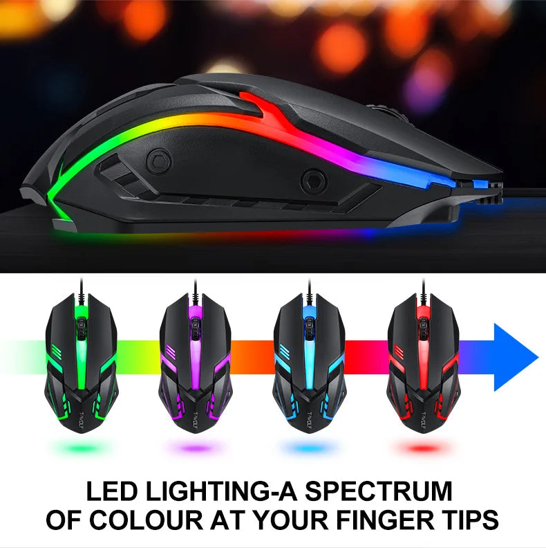 T-WOLF 4-in-1 Ultimate Gaming Combo: RGB Keyboard, Mouse, Headset & Pad