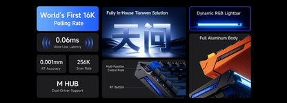 MCHOSE Ace68 Turbo 16k wired Magnetic Switch Keyboard Aluminium Alloy 0.001mm E-Sports Ergonomics Low Delay Gamer Keyboards