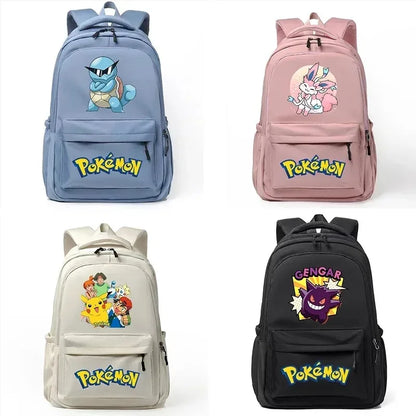 2026 Pokemon Pikachu School Bag Cartoon Anime Boys Girls Knapsack Teenager Backpack Student BookBag Rucksack Birthday Gift