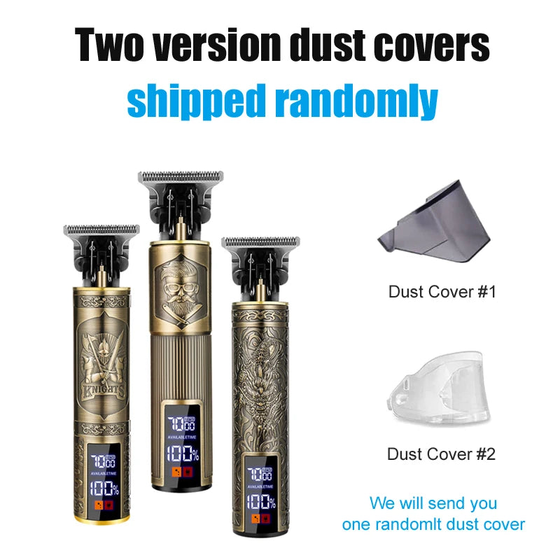 T9 Carving Vintage Hair Clipper For Mens Grooming Essential Tools USB Fast Rechargeable Beard Hair Trimmer Provide Precise Shave