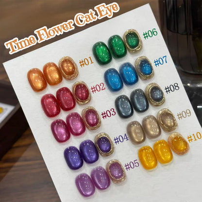 ZH Super Bright 12 Constellations Cat Eye Gel Nail Polish 2025 New Autumn Winter Whitening Glass Bead Nail Art Nail Supplies
