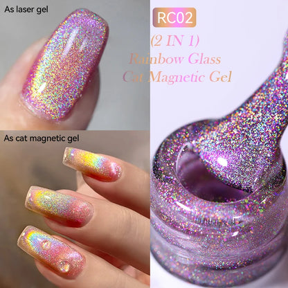 LILYCUTE 7ml 9D Cat Magnetic Gel Nail Polish Iridescent Magnet Semi Permanent Soak Off UV LED Manicure For Nail Art Gel Varnish