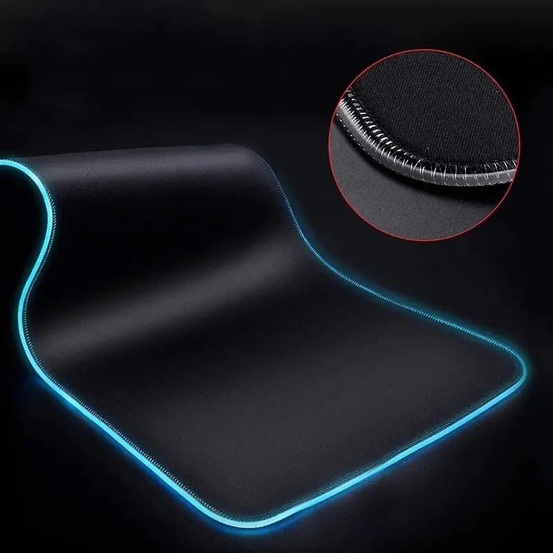 RGB Backlight Mouse Pad N-naruto Itachi Uchiha Anime Gabinete Gamer Computer LED Desk Mat Keyboard Gaming Accessories Mousepad