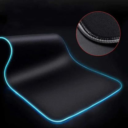 RGB Backlight Mouse Pad N-naruto Itachi Uchiha Anime Gabinete Gamer Computer LED Desk Mat Keyboard Gaming Accessories Mousepad