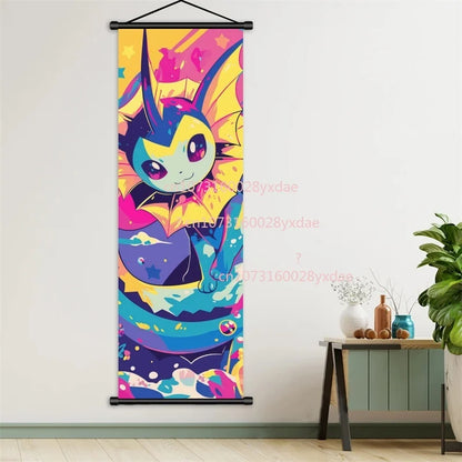 Printed Poster Anime Wall Artwork Gengar Pictures Charizard Painting Canvas Pikachu Hanging Scrolls Home Room Decor