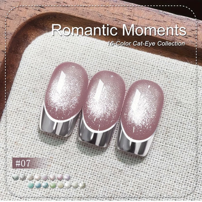 XEIJAYI 6-Color Magnetic Cat-Eye Gel Polish Set with Dual-Head Magnet Tool – Create Shimmering Nail Art with Ease